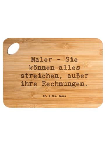 Servierplatte Spruch Maler Rechnung mit Spruch in Braun