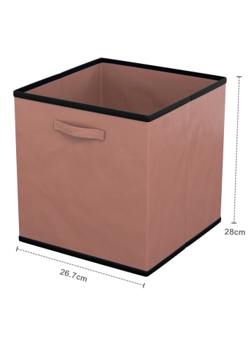 6x faltbare Aufbewahrungs Stoffbox in Braun