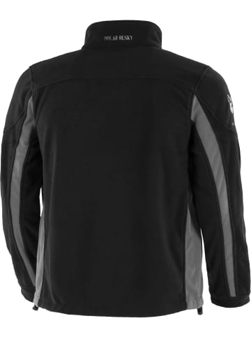 Fleecejacke in Schwarz/Grau