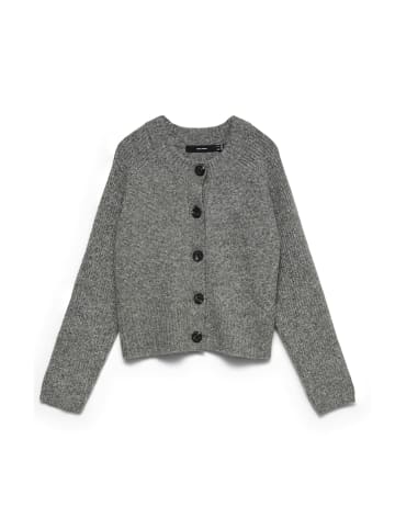 Strickjacke in Medium Grey Melange