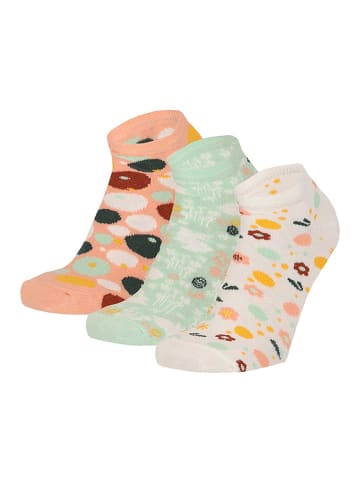 Damen Ostersocken Sneaker-Socken Hasen Ostereier 3er Pack Gr. 36-41 in Apricot