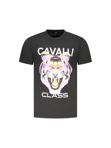 Schwarz Baumwolle Herren T-Shirt