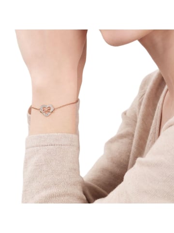 Armband Silber 925, rosévergoldet in roséfarben