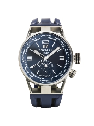 Herrenuhr "Montecristo World Dual Time" in Blau