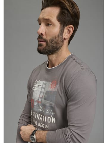Langarmshirt in grau