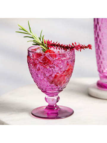 12er Set Wasser-, Wein- und Sektgläser Boston Coloured in Berry