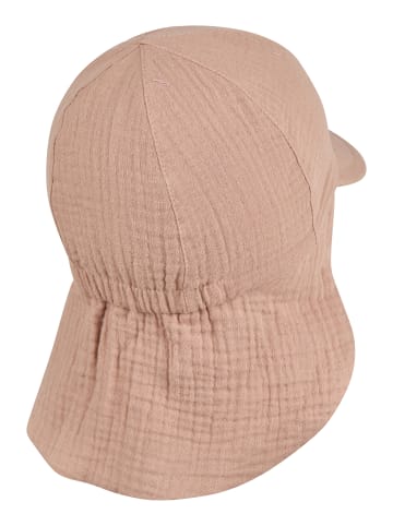 Schirmmütze mit Nackenschutz Musselin in taupe