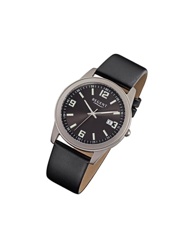 Analog-Armbanduhr Regent Titan-Uhren schwarz mittel (ca. 38mm)