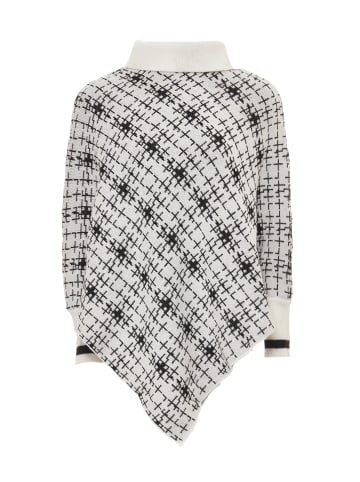 Damen Poncho in Wollweiss