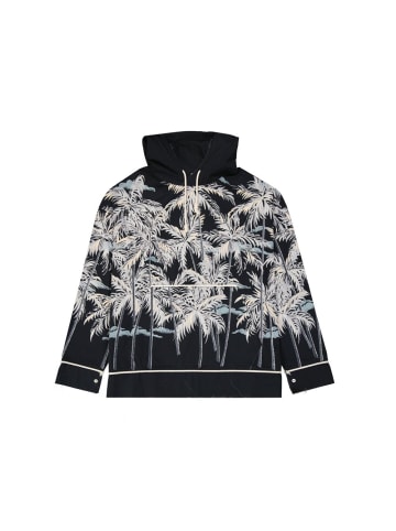 Schwarz Baumwolle Shell Jacke