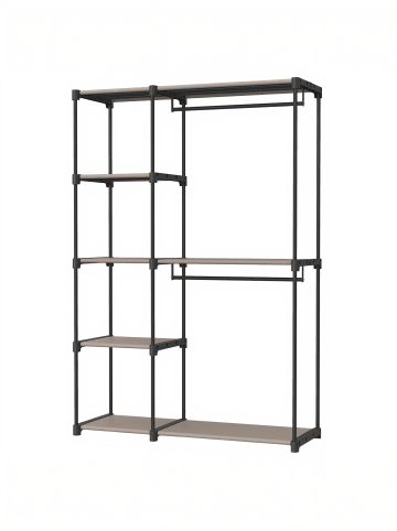 Kleiderschrank Rylan in Taupe - (B)43 x (H)182 x (T)124 cm