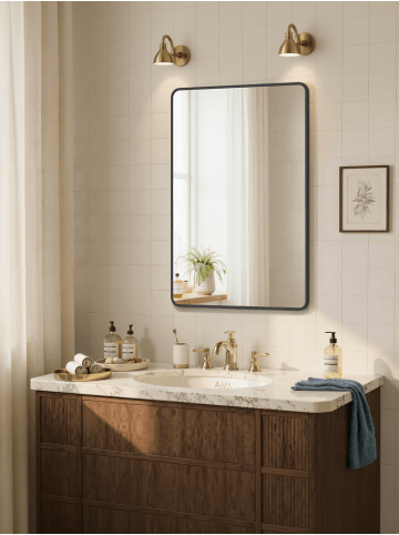 Standspiegel Berit in Tintenschwarz - (B)61 x (H)91 x (T)1.3 cm