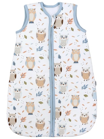 Baby Ganzjahres Schlafsack Ärmellos Wattiert in weiß/beige