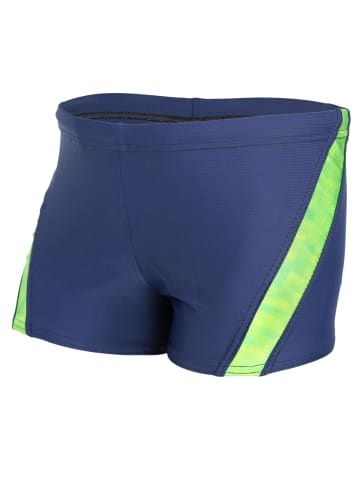 Jungen Schwimmhose Kontrastfarbige Einsätze in grün