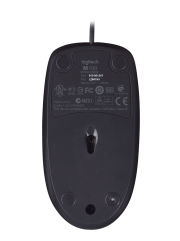 Logitech kabeglgebundene Maus M100 - Plug und Play USB-Maus in Schwarz