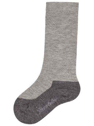 Active Socken lang in hellgrau mel.