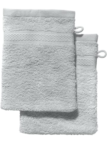 Frottier Waschhandschuh 2er-Pack Chicago in silber