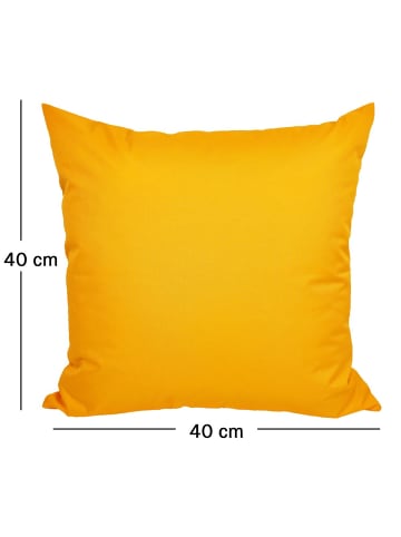 2er Set Outdoor Kissenhülle 40x40cm Uni in Gelb