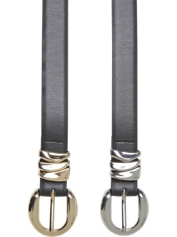 Belt in black/gold+black/silver