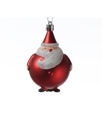 Weihnachtsbaumschmuck Weihnachtsmann bruchfest matt H: 9cm in rot
