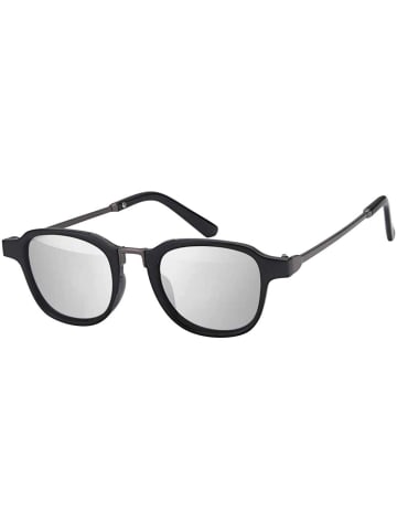 Herren Sonnenbrille in Silber Schwarz
