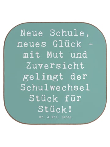 Bierdeckel Spruch Einen Schulwechsel bewältigen... in Meeresbrise