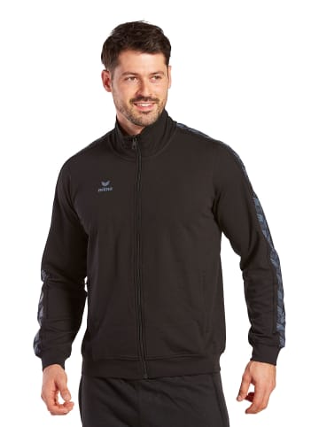 Herren Essential Team Tracktop Jacke in schwarz/slate grey