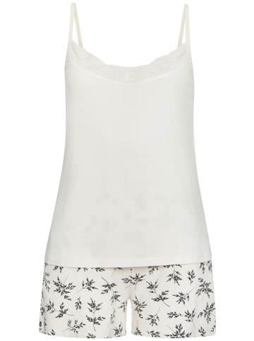 Shorty in creme-geblümt