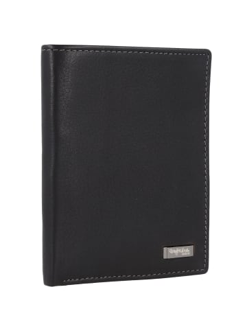 Black Nappa Geldbörse RFID Leder 9,5 cm schwarz