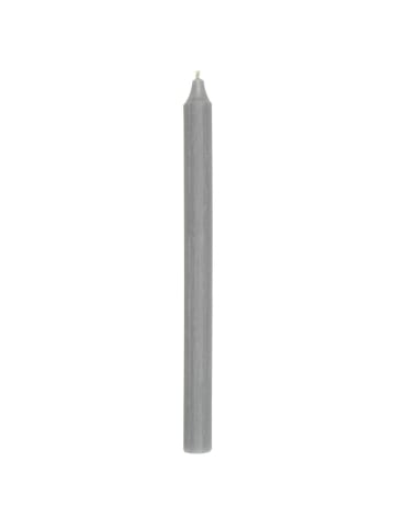 Rustikale Stabkerze 29 cm | Ø 2,2 cm in hellgrau