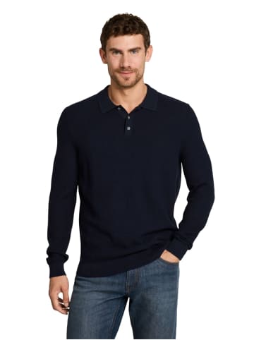 Poloshirt STRUCTURED KNIT POLO in Blau