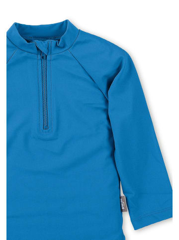 Badeshirt langarm uni in blue