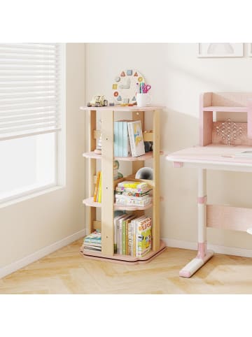 Kinder Bücherregal 360° drehbar in Rosa