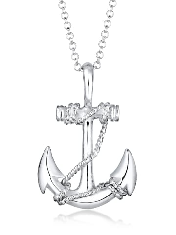 Halskette 925 Sterling Silber Anker in Silber