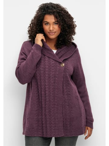 Cardigan in brombeere