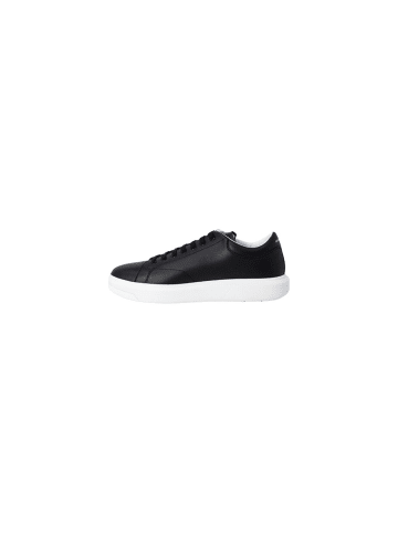 Schwarz Leder Low-Top-Sneaker