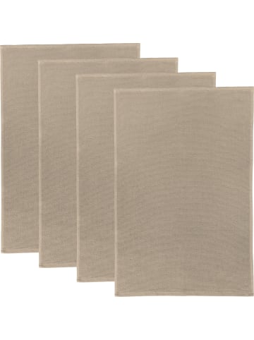 Baumwolle Frottier-Geschirrtuch 4er-Pack in beige