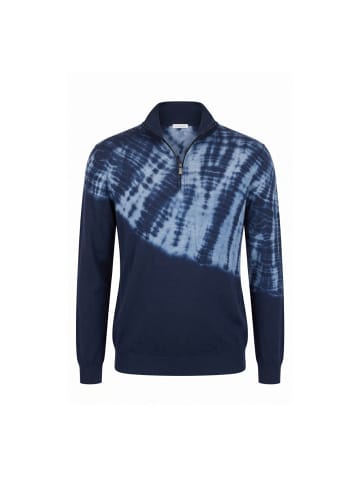 Schwarz Blau Baumwolle Herren Pullover