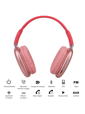 Kabelloser Bluetooth-Kopfhörer in Rot