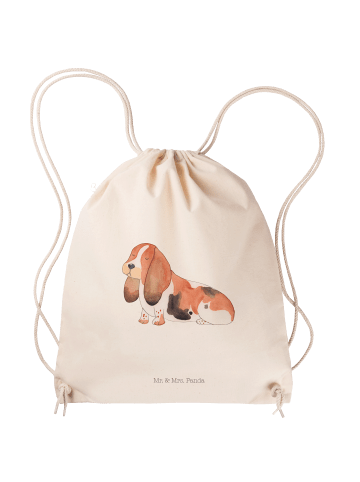 Beutel Hund Basset Hound ohne Spruch in Creme