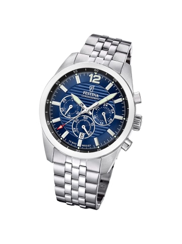 Chronograph-Armbanduhr Festina Timeless Chronograph silber groß (ca. 43mm)