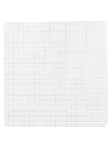 Rutschfeste Badezimmermatte BRICK in Weiß, 50 x 50 cm