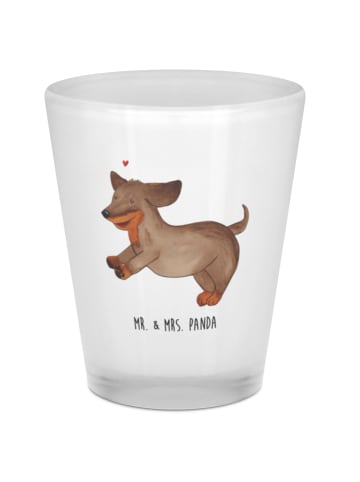 Schnapsglas Hund Dackel ohne Spruch in Transparent