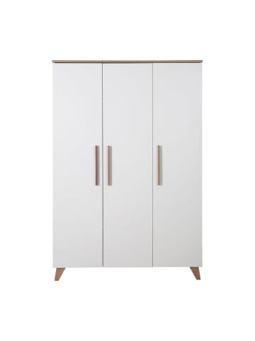 Kleiderschrank Ole 3-türig weiß mit Softclose, 6 Böden