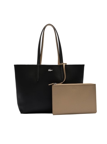Handtasche in Schwarz/Beige