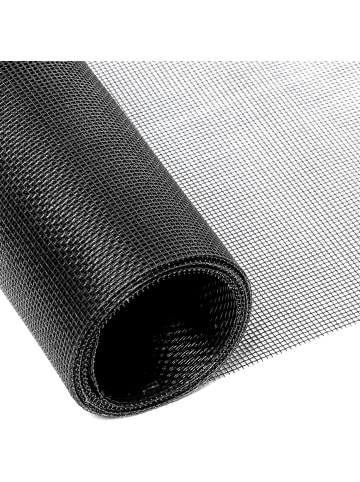 Fliegennetz aus Fiberglas Meterware Maschenweite 1,2mm in Schwarz - Breite 150cm