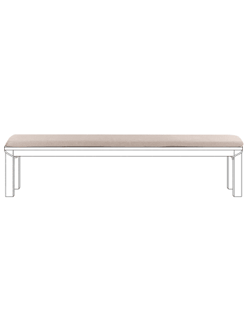 Auflagen MONSANO in Beige - (W) 168 x (H) 5 x (L) 35 cm