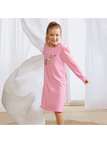 Single-Jersey Kinder-Nachthemd in rosa
