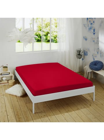 Single-Jersey Spannbettlaken Denver in rot