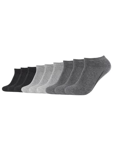 Baumwolle Unisex-Sneaker-Socken 9 Paar ca-soft in grau/anthrazit